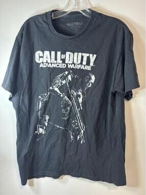 Vintage Call of Duty Advanced Warfare Video Game T-Shirt Black Mens L